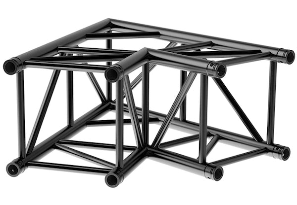 LITECRAFT TRUSS LT44B HD3 C20 - 2-Weg Winkel 60°, in RAL9005 schwarz matt, inkl. Verbindersatz