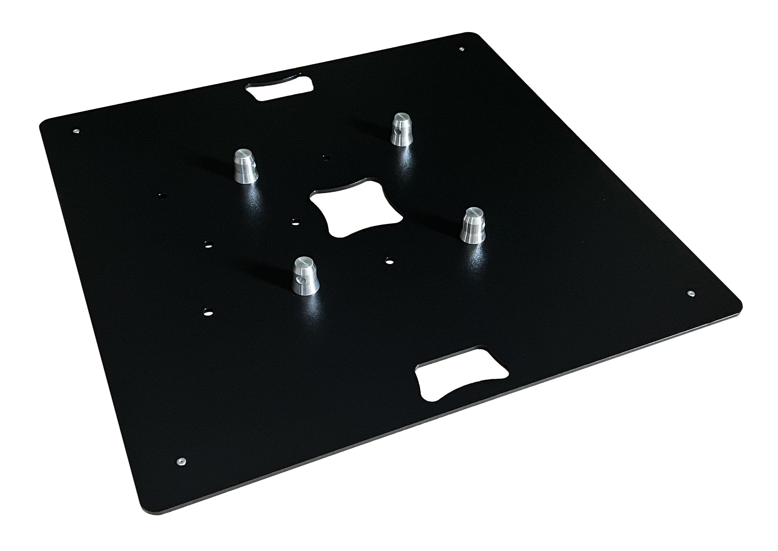 Traversen Bodenplatte 8 mm 80 x 80 cm 40 kg Griff mittig / TV Ständer Pulverbeschichtet