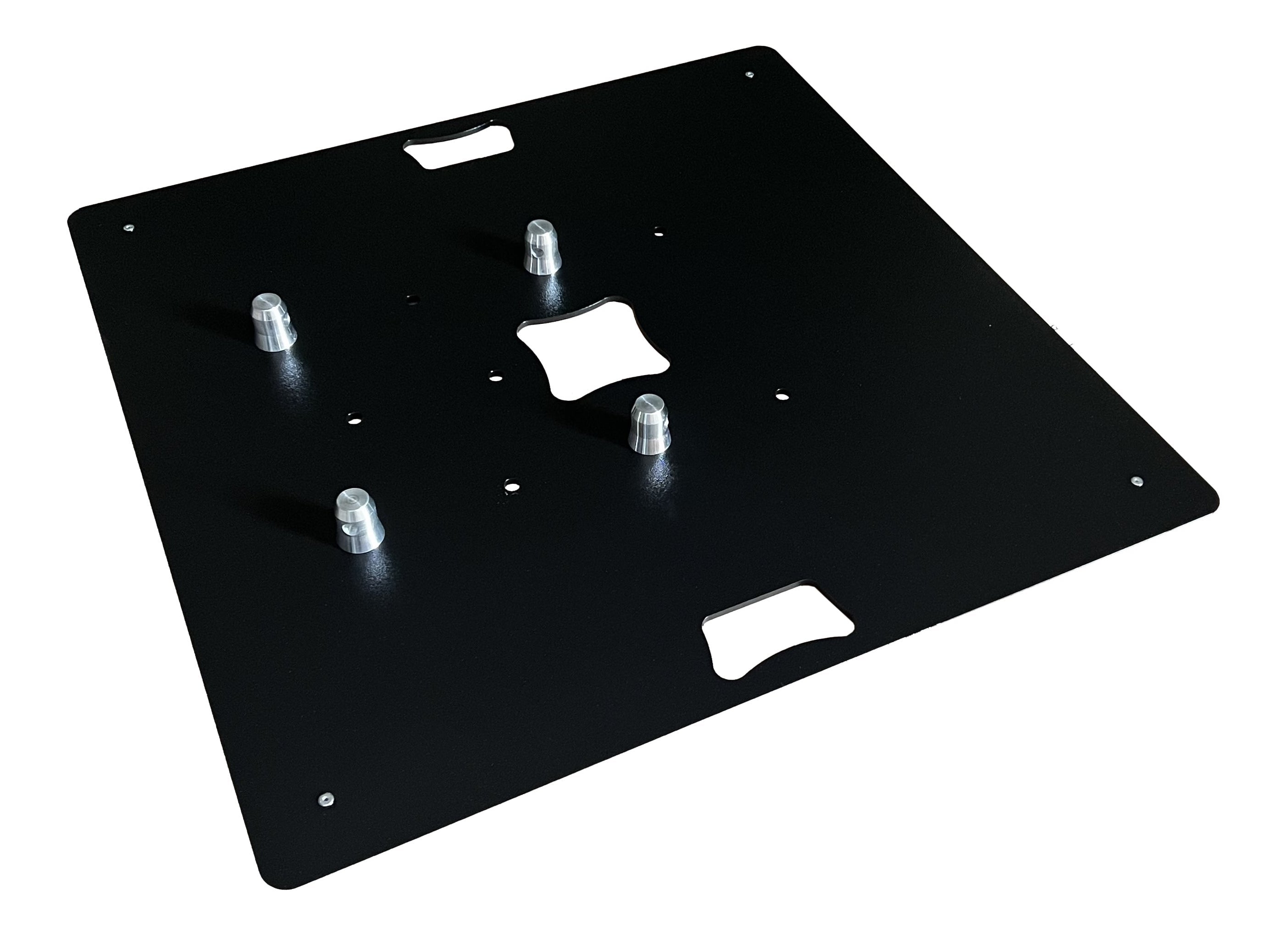 Traversen Bodenplatte 8 mm 80 x 80 cm 40 kg Griff mittig / TV Ständer Pulverbeschichtet