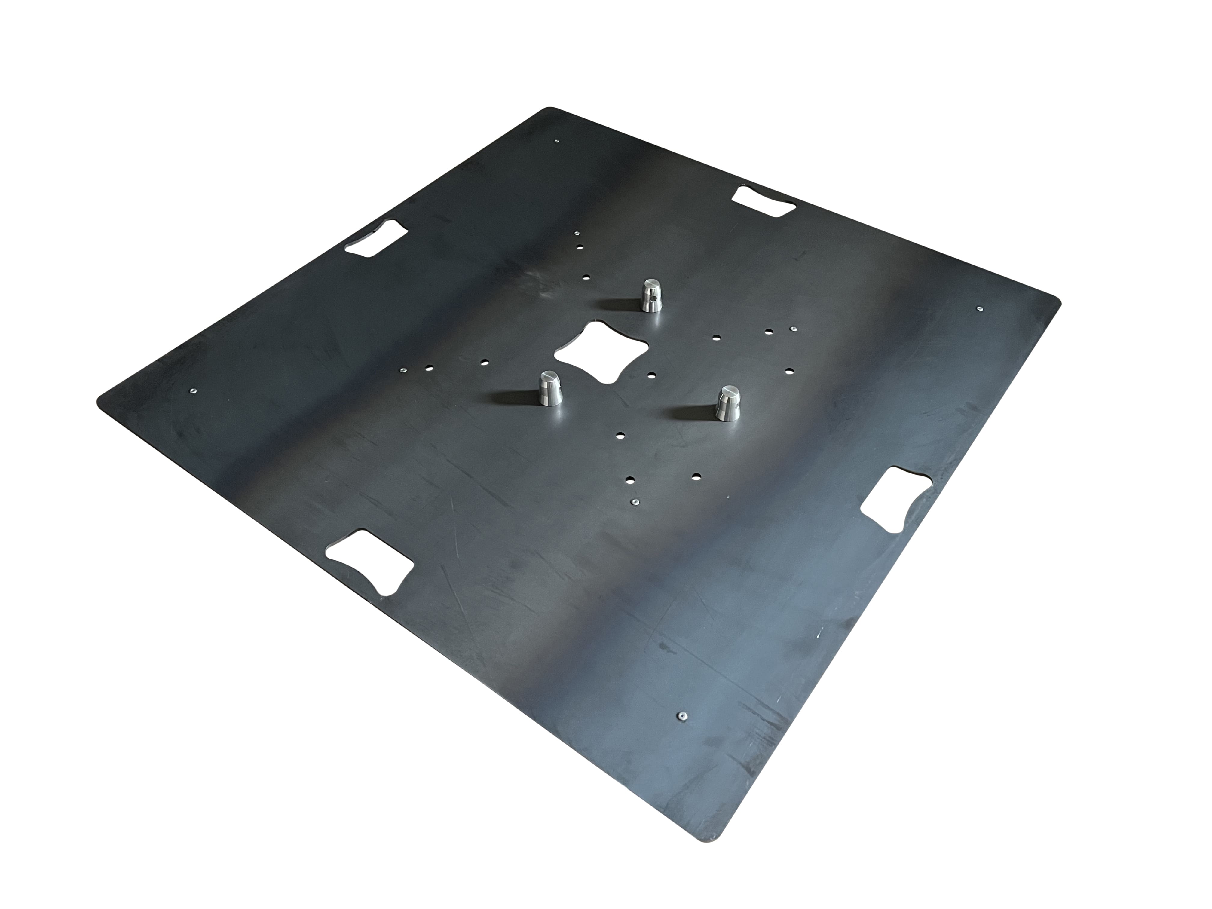Traversen Bodenplatte 6 mm 100 x 100 cm 50 kg Griff mittig / TV Ständer