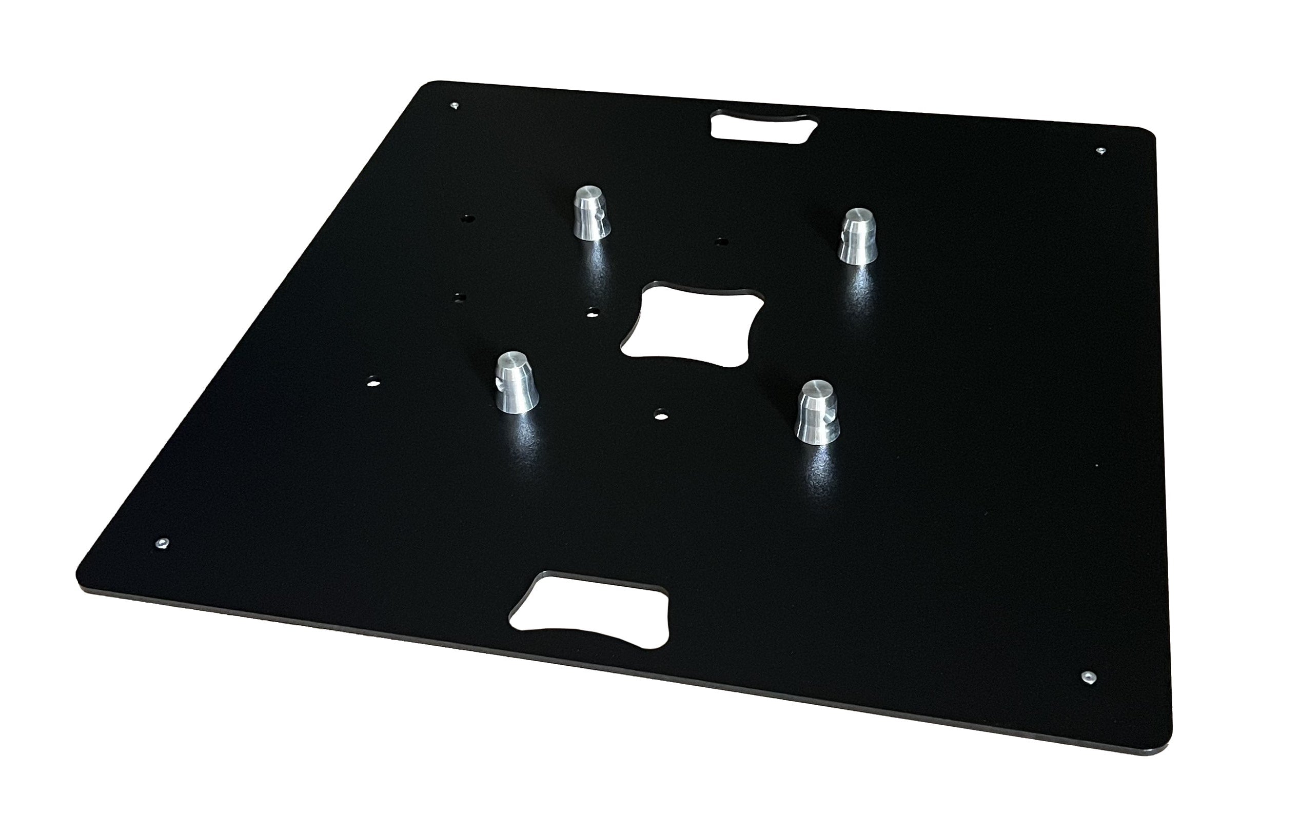 Traversen Bodenplatte 8 mm 80 x 80 cm 40 kg Griff mittig / TV Ständer Pulverbeschichtet