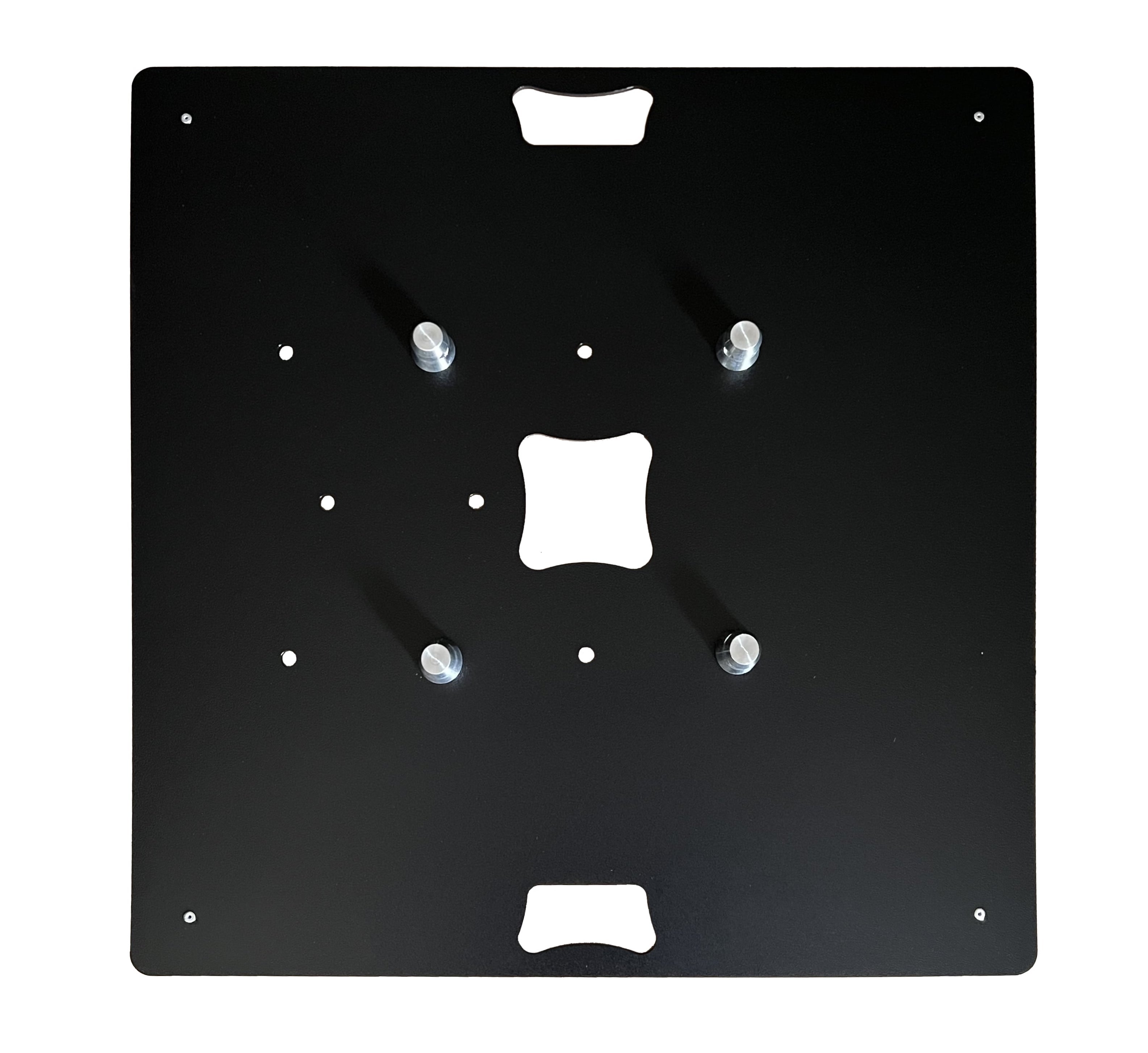 Traversen Bodenplatte 8 mm 80 x 80 cm 40 kg Griff mittig / TV Ständer Pulverbeschichtet