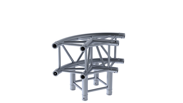 LITECRAFT TRUSS LT34 C30R - 3-Weg Winkel 90° rund, inkl. Verbindersatz