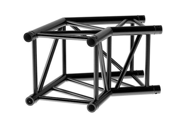 LITECRAFT TRUSS LT44B HD3 C22 - 2-Weg Winkel 120°, in RAL9005 schwarz matt, inkl. Verbindersatz