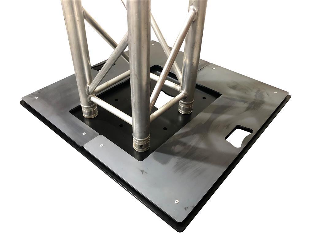 Traversen Bodenplatten Beschwerung 6 mm 20 kg Ballast SET 80 cm