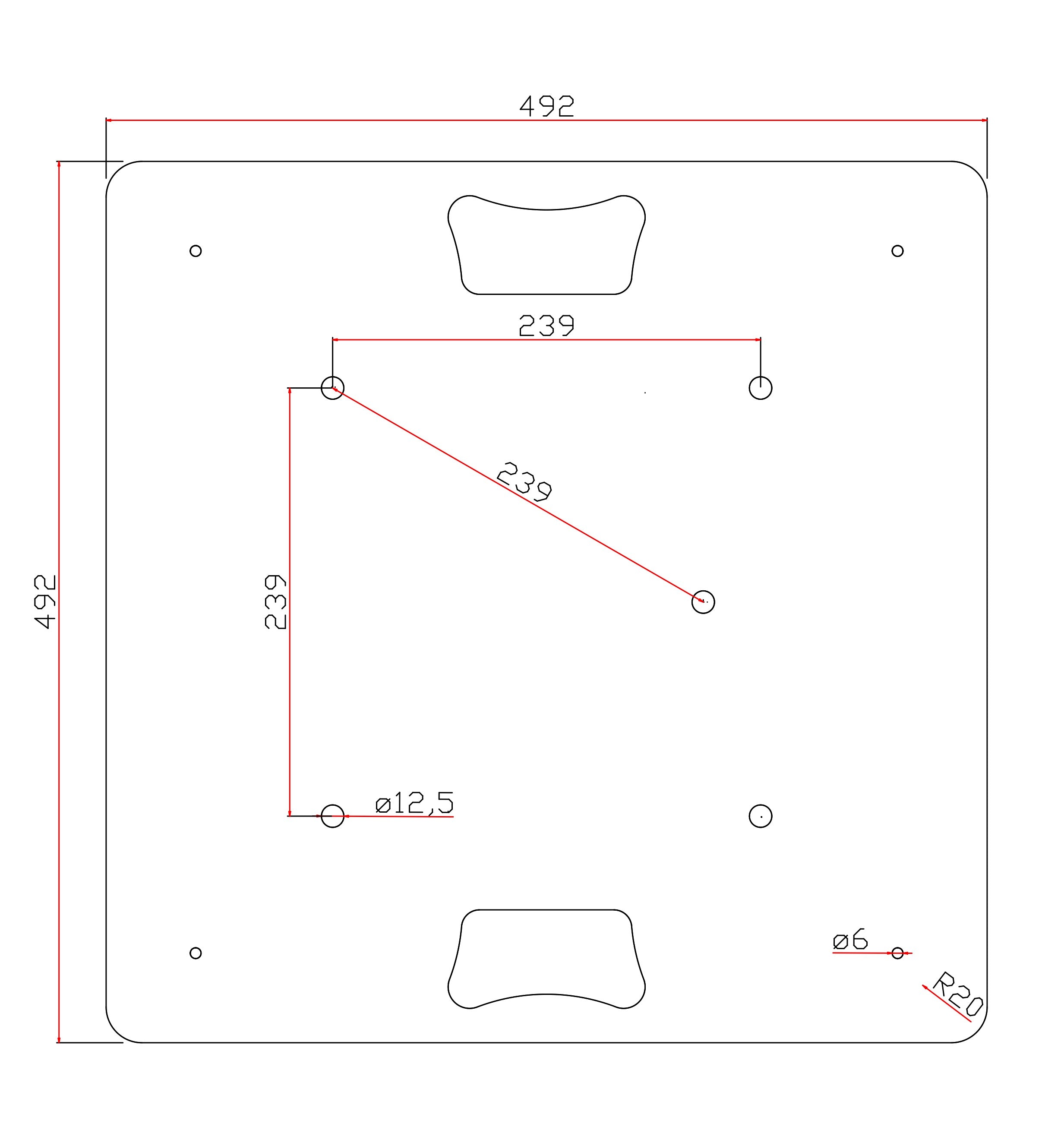 Traversen Bodenplatte 6 mm 50 x 50 cm 11 kg