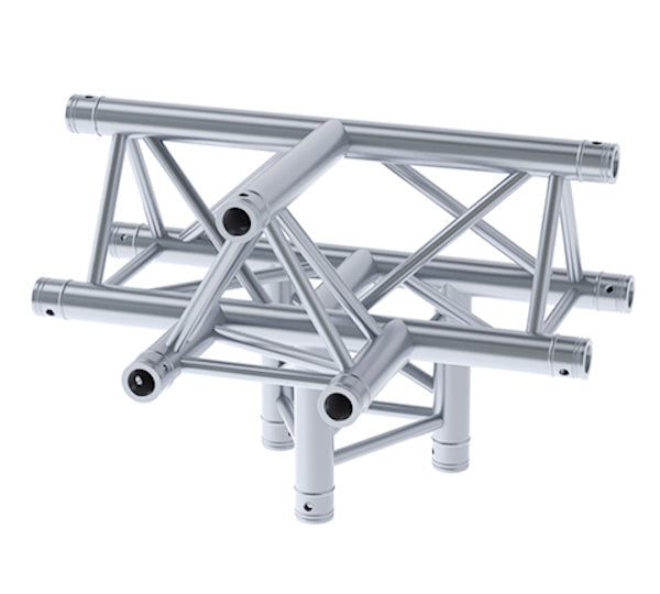 LITECRAFT TRUSS LT33 C43 - 4-Weg T-Stück, Spitze oben, inkl. Verbindersatz