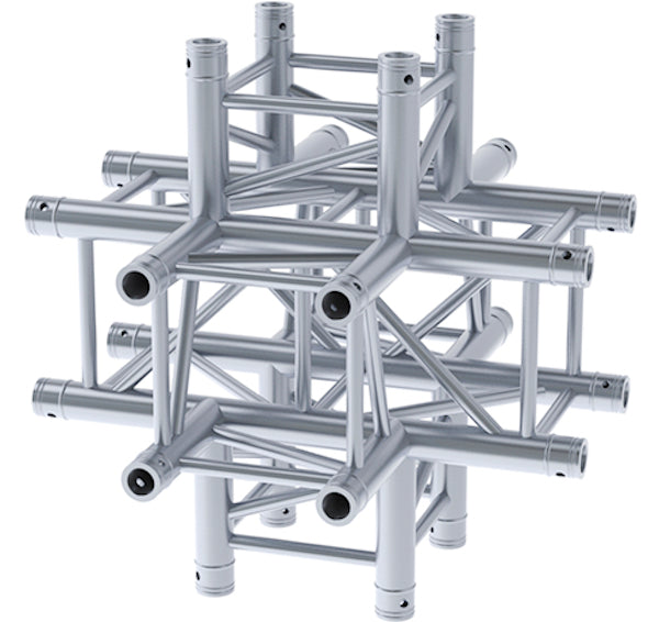 LITECRAFT TRUSS LT34 C61 - 6-Weg Kreuz-Stück, 710 mm, inkl. Verbindersatz