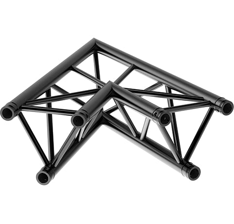 LITECRAFT TRUSS LT33B C19 - 2-Weg Winkel 45°, in RAL9005 schwarz matt, inkl. Verbindersatz