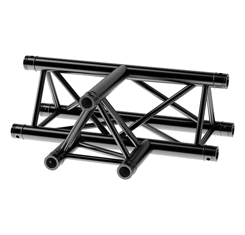 LITECRAFT TRUSS LT33B C36L - 3-Weg T-Stück 710mm horizontal, in RAL9005 schwarz matt, inkl. Verbindersatz