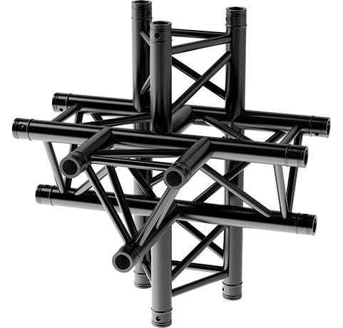 LITECRAFT TRUSS LT33B C51 - 5-Weg Winkel, in RAL9005 schwarz matt, inkl. Verbindersatz