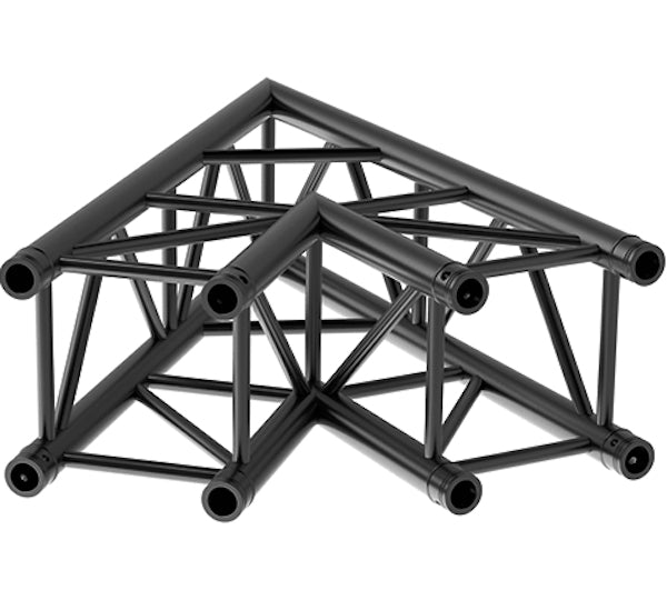 LITECRAFT TRUSS LT34B C19 - 2-Weg Winkel 45°, in RAL9005 schwarz matt, inkl. Verbindersatz