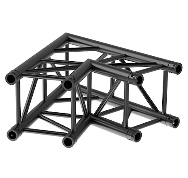 LITECRAFT TRUSS LT34B C20 - 2-Weg Winkel 60°, in RAL9005 schwarz matt, inkl. Verbindersatz