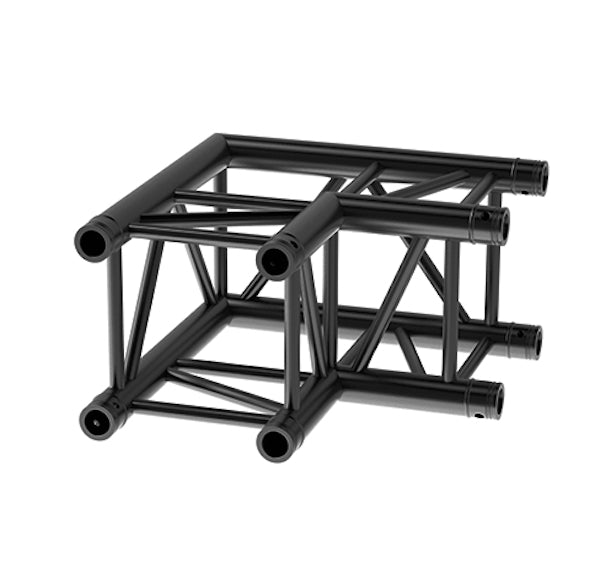 LITECRAFT TRUSS LT34B C21 - 2-Weg Winkel 90°, in RAL9005 schwarz matt, inkl. Verbindersatz