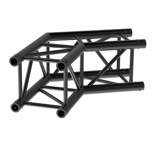 LITECRAFT TRUSS LT34B C22 - 2-Weg Winkel 120°, in RAL9005 schwarz matt, inkl. Verbindersatz