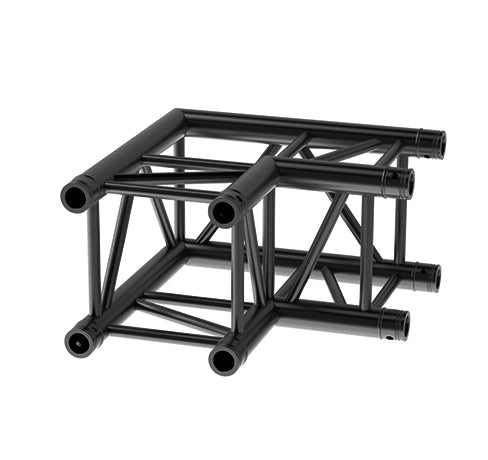 LITECRAFT TRUSS LT34B HD3 C21 - 2-Weg Winkel 90°, in RAL9005 schwarz matt, inkl. Verbindersatz