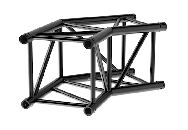 LITECRAFT TRUSS LT44B HD3 C23 - 2-Weg Winkel 135°, in RAL9005 schwarz matt, inkl. Verbindersatz