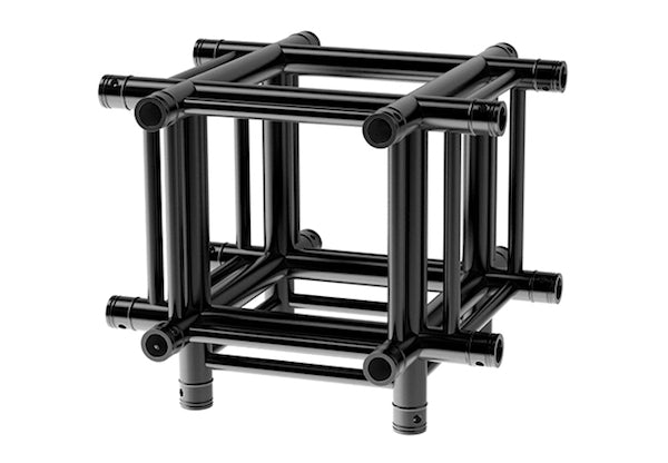 LITECRAFT TRUSS LT44B HD3 C55 - 5-Weg T-Stück, in RAL9005 schwarz matt, inkl. Verbindersatz