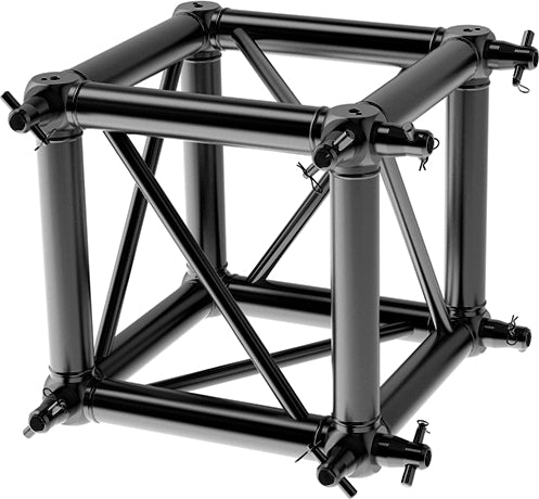 LITECRAFT TRUSS LT44B HD3 - Boxcorner, in RAL9005 schwarz matt, inkl. 8 Halbkonis, Trusspins, R-Clips