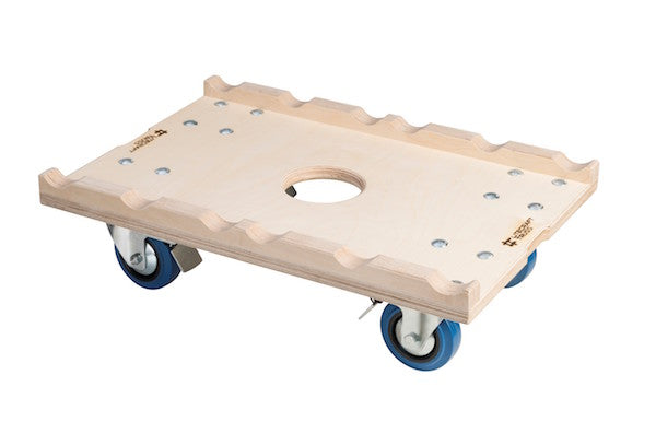 LITECRAFT Truss Transporter - für System LT33 und LT34, 4 Blue Wheels gebremst, Holz Natur